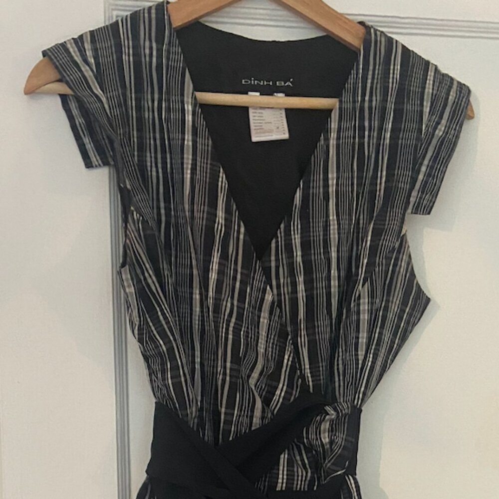Dinh Ba Wrap dress with black belt